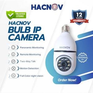 HACNOV BULB IP CCTV FHD 1080 2MP LED INDOOR Bohlam IP Camera CCTV Wifi Kontrol Lewat HP